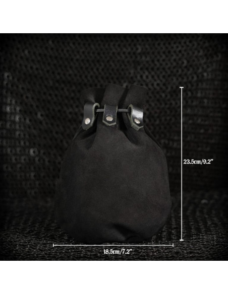 Medieval beggar bag - Black...
