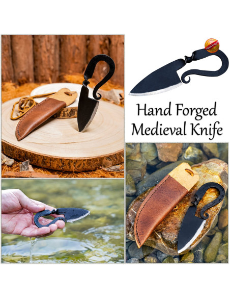 Medieval hand-forged iron knife (13.3...