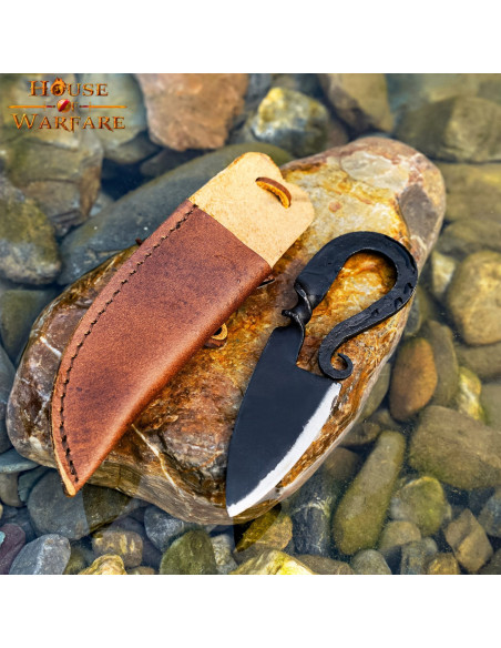 Medieval hand-forged iron knife (13.3...