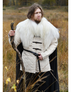 Nordic white sheep skin for shoulders