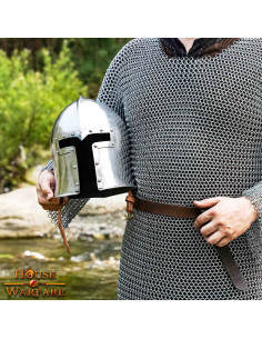 Italian barbute in steel, XV century 2