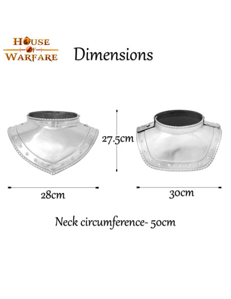 Medieval steel gorget, early 17th...