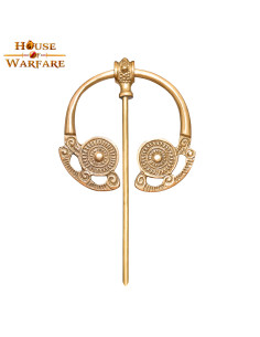 Celtic and Viking fibula in brass (10x5.5 cm.)