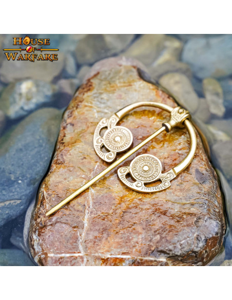 Celtic and Viking fibula in brass...