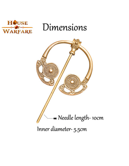 Celtic and Viking fibula in brass...