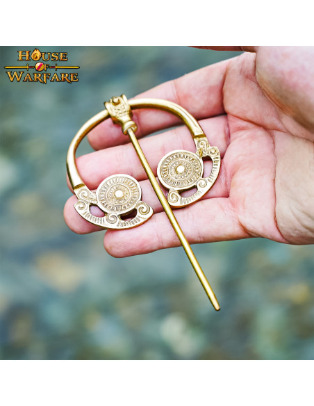 Celtic and Viking fibula in brass...