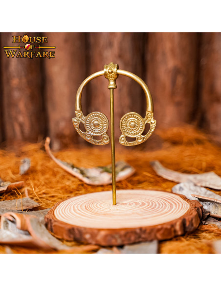 Celtic and Viking fibula in brass...