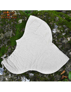 Padded cap with gorget in ecru 2