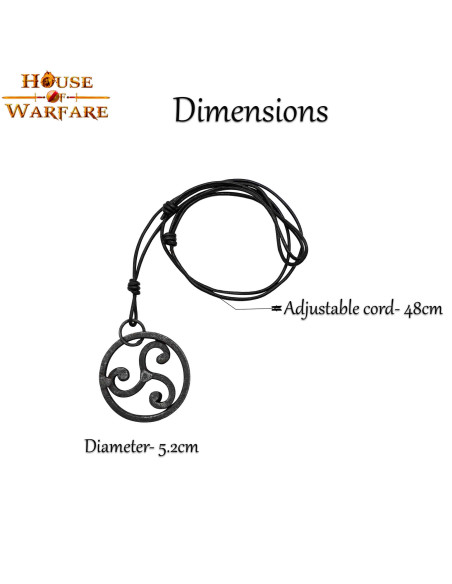 Hand forged Celtic Triskelion pendant