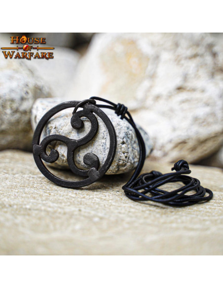 Hand forged Celtic Triskelion pendant