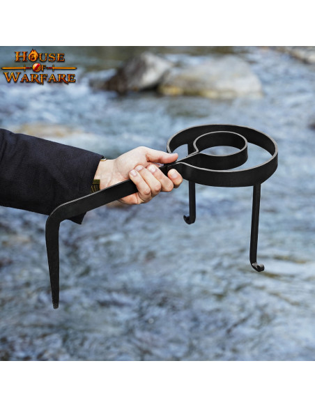 Hand forged medieval kitchen tripod