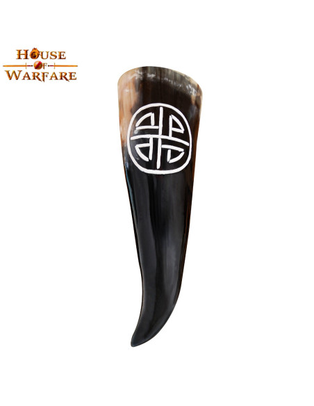 Viking drinking horn with Valknut