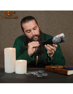 Viking drinking horn with Valknut 2