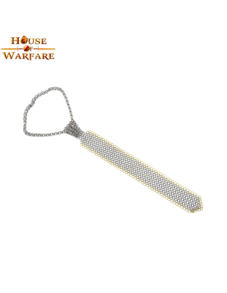 Chainmail tie with brass and steel rings