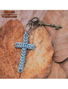Keychain with Chainmail Cross 2