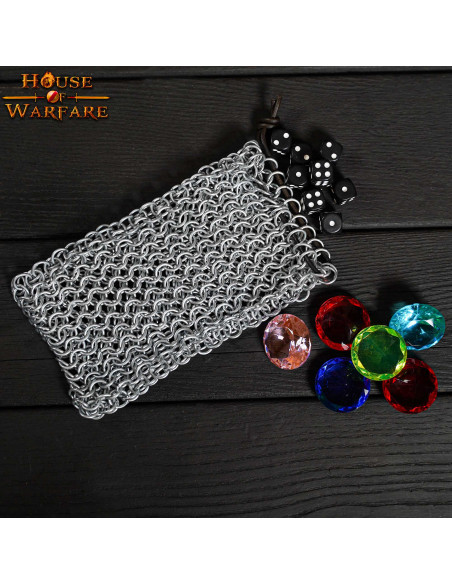 Medieval chainmail bag (15.2x10.1 cm.)