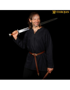 Medieval Raider tunic wide cut black color