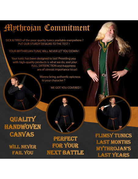 Medieval Raider tunic wide cut brown...