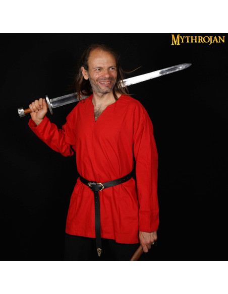 Medieval Raider tunic wide cut red color