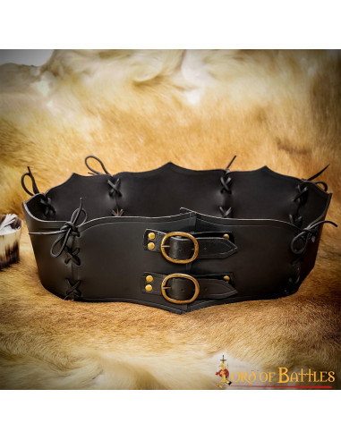 Double leather warrior belt (111.8 cm.)