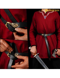 Viking leather belt Midgard Serpent, for children 2