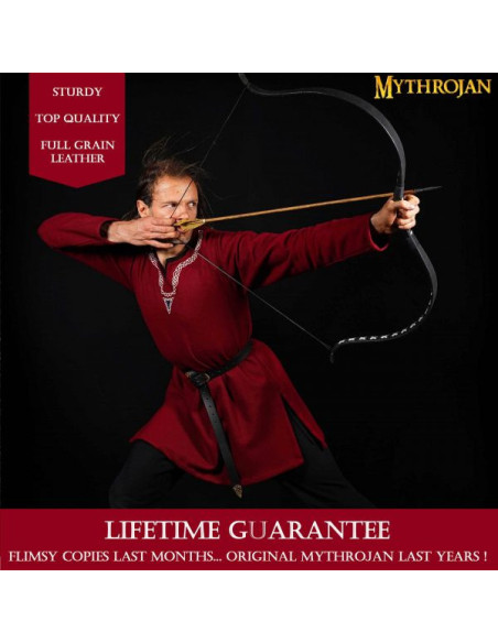 Viking leather belt Midgard Serpent,...