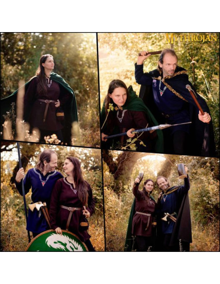 Viking leather belt Midgard Serpent,...