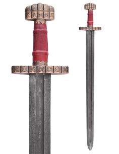 Viking sword Hedeby, S. IX, in Damascus steel