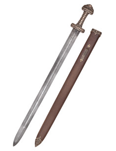 Viking sword Eigg island, bronze hilt and Damascus steel... 2