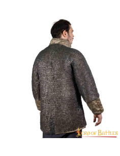 Medieval chain mail with riveted titanium rings 2