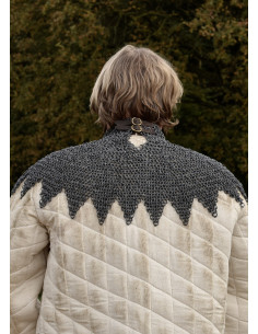 Bishop's mantle in aluminum with leather straps and buckles 2