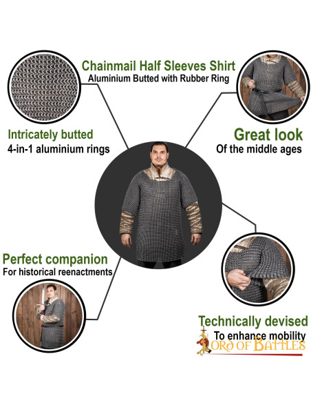 Half sleeve t-shirt in rubber and...