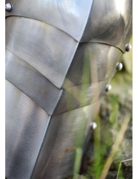 Pair of medieval knee pads in steel...