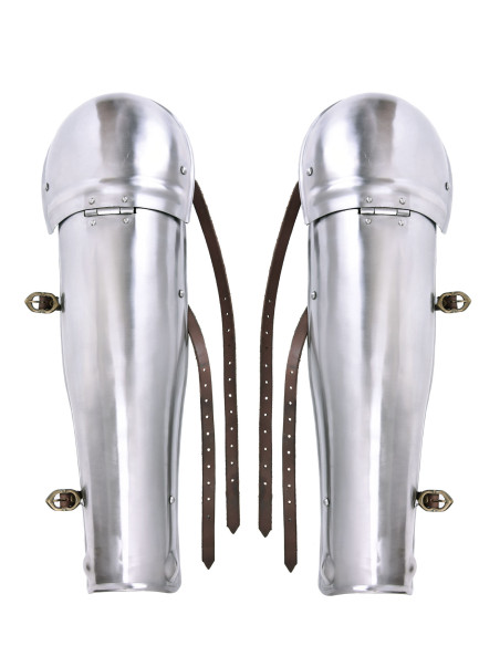 Medieval greaves with articulated...