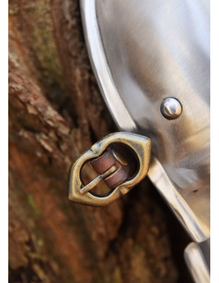 Medieval greaves with articulated...