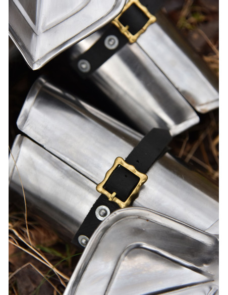 Medieval armor arm and steel pauldrons
