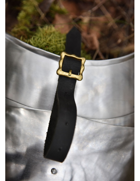 Medieval armor arm and steel pauldrons