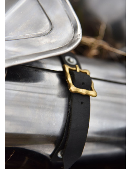 Medieval armor arm and steel pauldrons