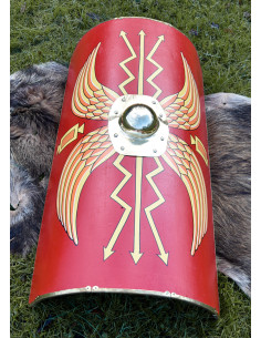 Roman turtle shield - Umbo brass plated