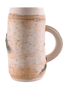 Medieval beer mug in birch wood (0.5L)