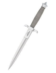 Gil Hibben's Silver Shadow Sharp Dagger, with scabbard