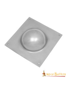 Umbo for Roman shields, silver finish (22x22 cm.)