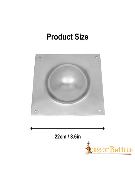 Umbo for Roman shields, silver finish...