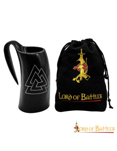 Viking Valknut beer mug in horn (600 ml.)