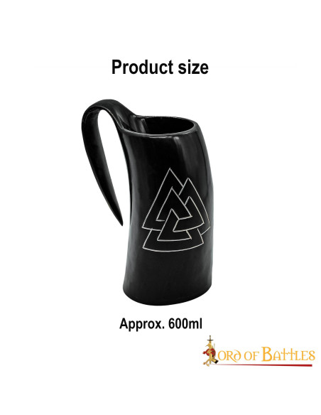 Viking Valknut beer mug in horn (600...