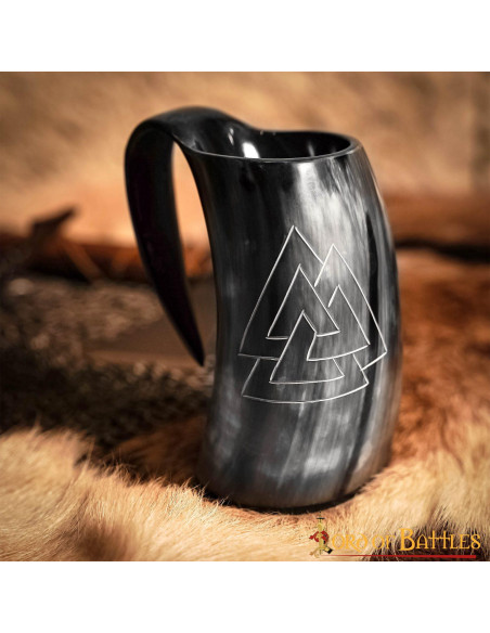Viking Valknut beer mug in horn (600...
