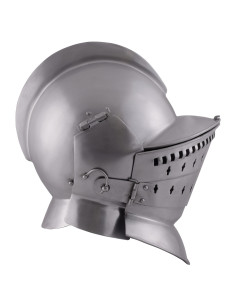 Burgundian medieval helmet with gorget, 2 mm steel. 2