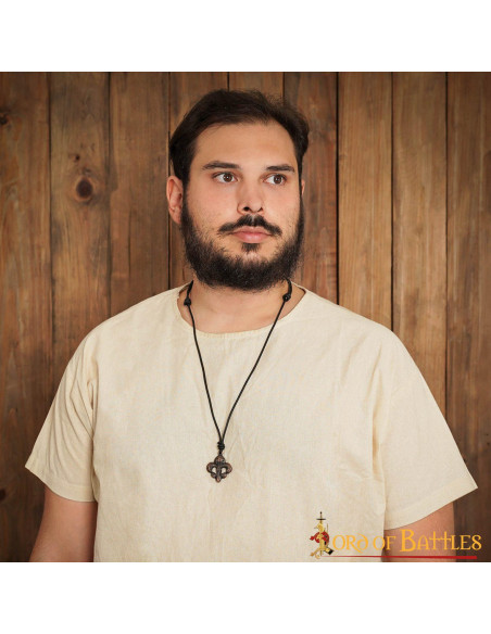 Medieval pendant fleur de lis in aged...