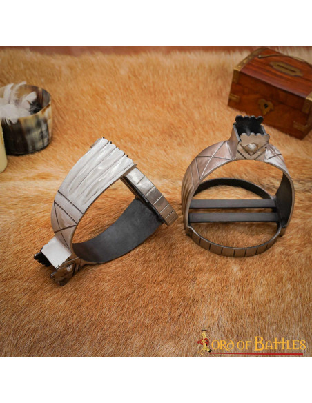 Medieval stirrups in hand-forged...