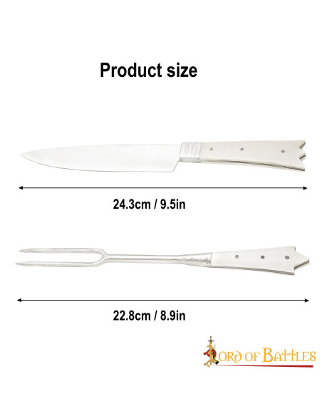 Knife and fork, medieval castle nobility